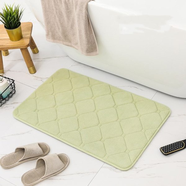 tapis de bain galet vert