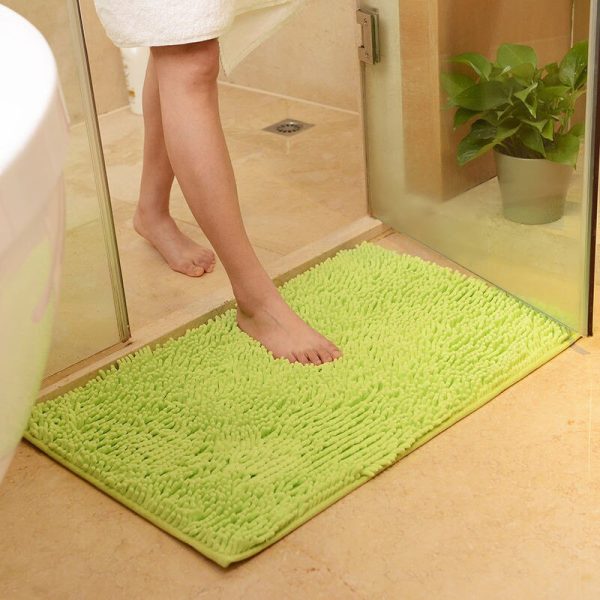 tapis salle de bain vert