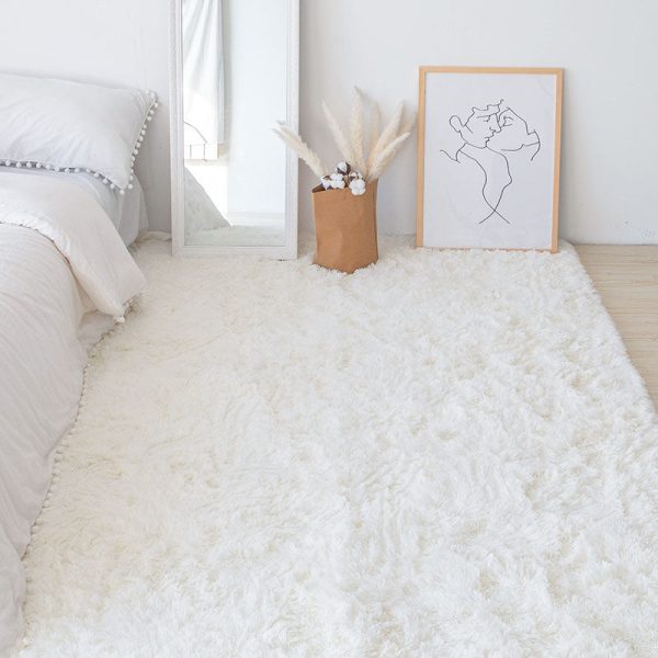 tapis blanc chambre élégant