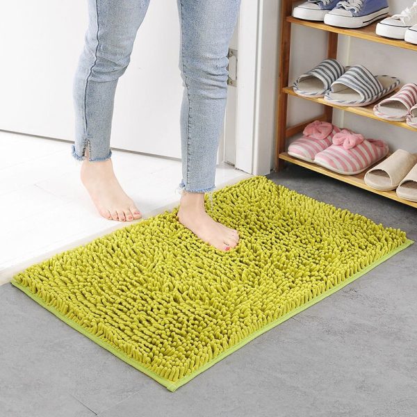 tapis de bain jaune élégant