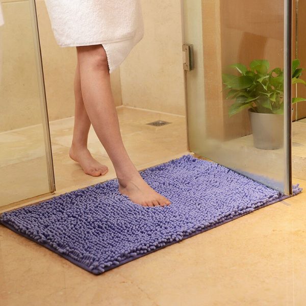 tapis de bain violet élégant