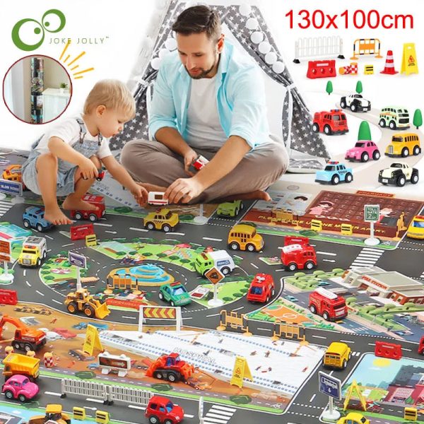 Tapis de jeu voitures enfant