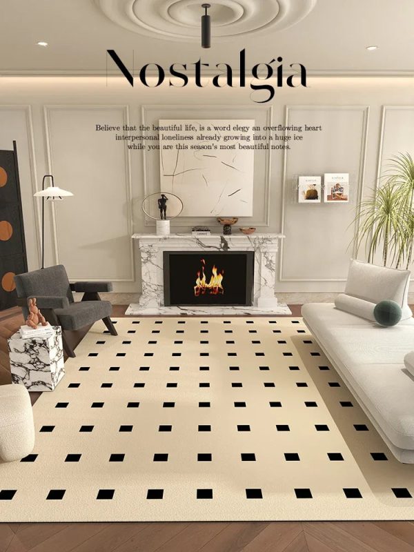 tapis maison damier couleur