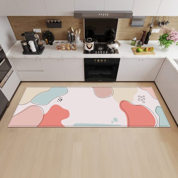 tapis cuisine antidérapant blanc