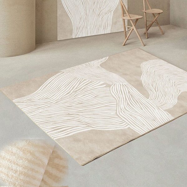 tapis blanc et beige élégant