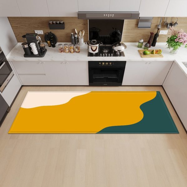 tapis cuisine jaune éclairant