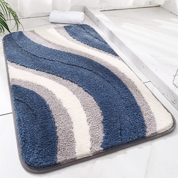tapis de bain bleu marine
