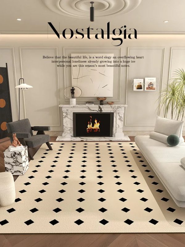 Tapis damier élégant