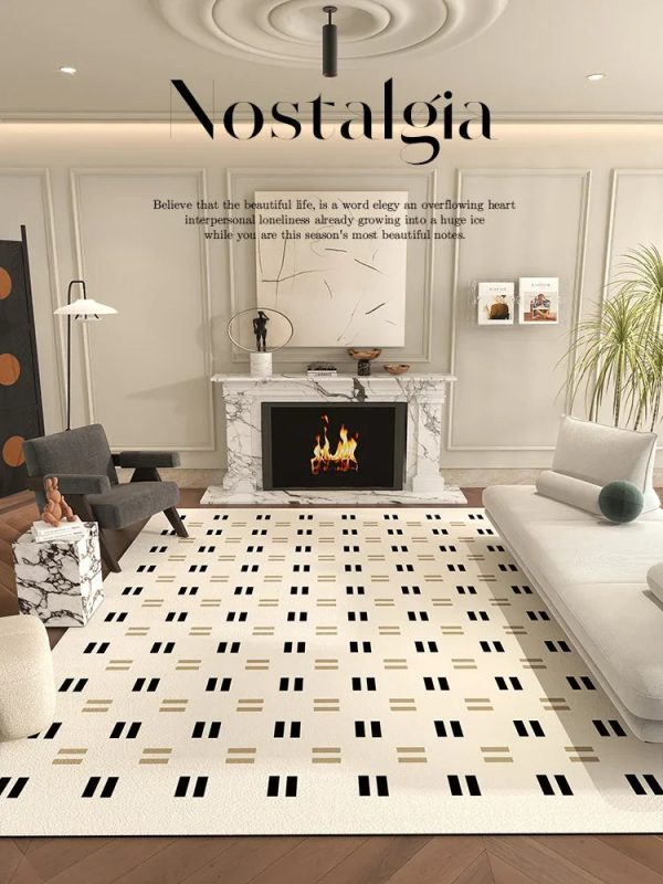 tapis couloir damier élégant