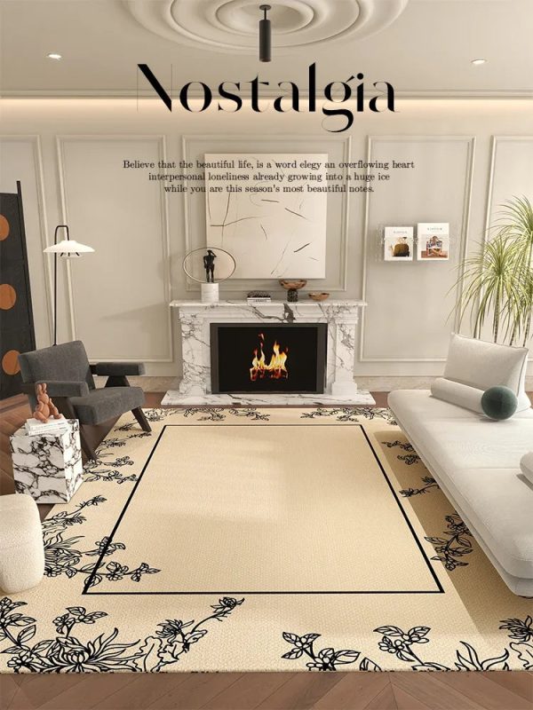 tapis damier bleu moderne