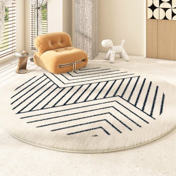 Salon tapis rond élégant