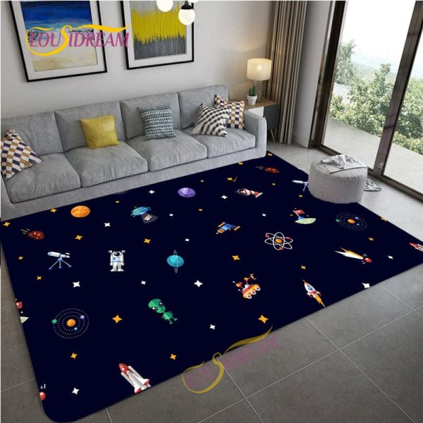 tapis enfant bleu douillet
