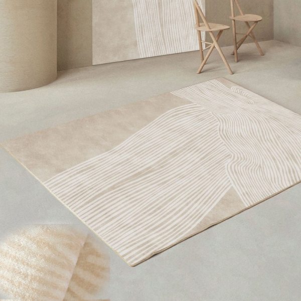 Grand tapis beige salon