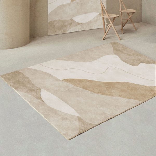 tapis salon beige élégant