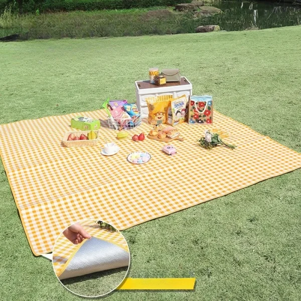 tapis pique nique jaune