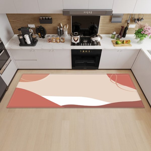 tapis de cuisine vibrant rouge