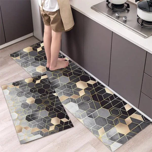 tapis cuisine sombre élégant