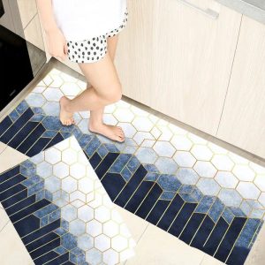 tapis cuisine bleu