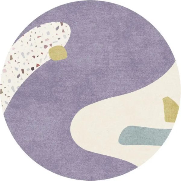 Tapis rond violet élégant