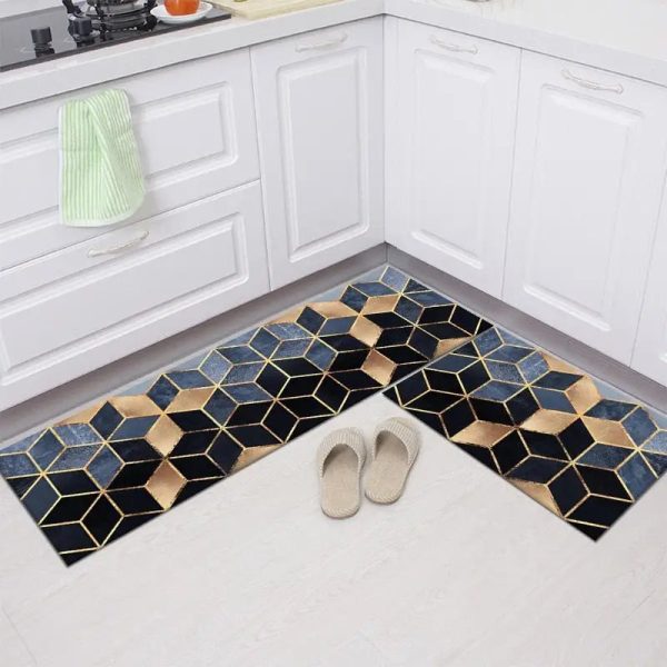 tapis cuisine géométrique