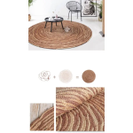 tapis déco jute marron