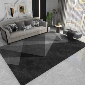 tapis sobre moderne et noir
