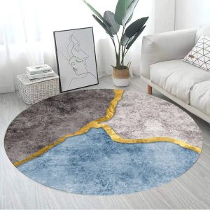 Luxueux tapis rond de salon