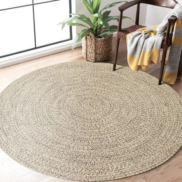 tapis rond jute naturel