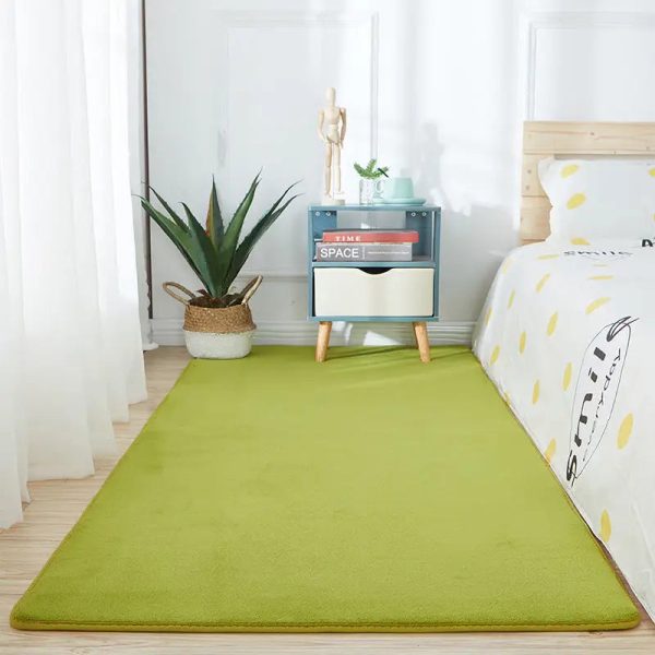 tapis chambre vert élégance