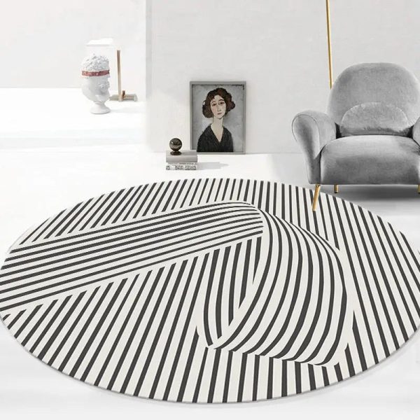 Tapis rond NORDIQUE blanc