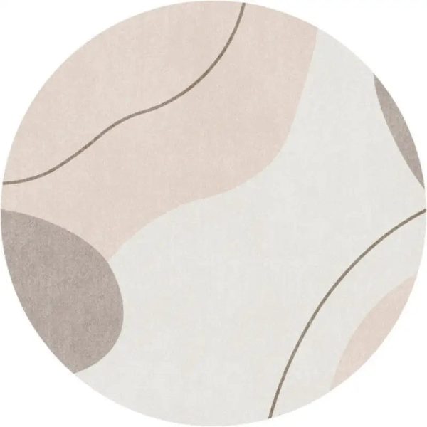 tapis beige rond élégant