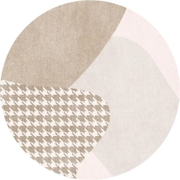 tapis rond beige dans salon