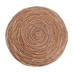 tapis rond jute marron