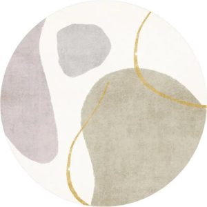 luxueux tapis rond géométrique