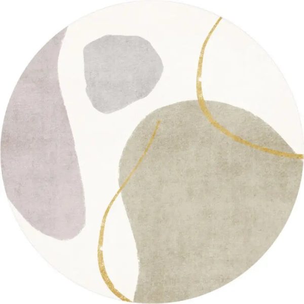 luxueux tapis rond géométrique