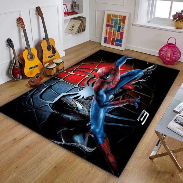 tapis noir Spiderman