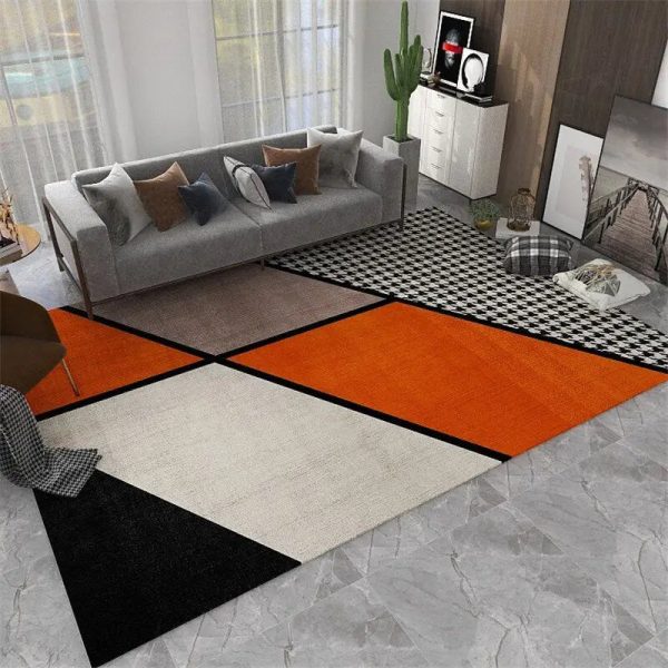 tapis moderne rouge élégant