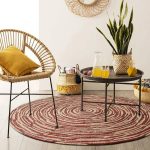 tapis en jute marron rond