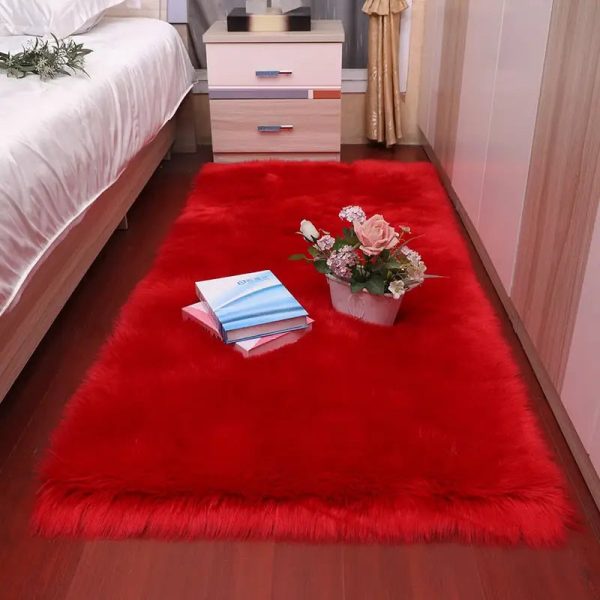 tapis de chambre rouge élégant