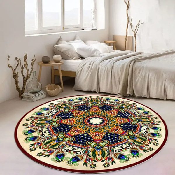 Tapis rond exotique