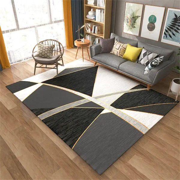 tapis moderne noir