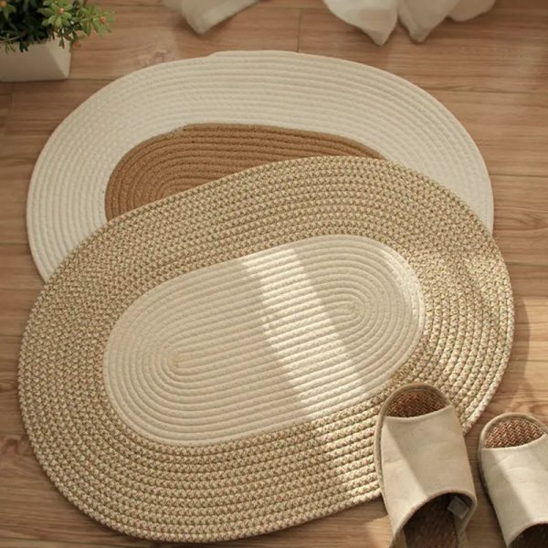 tapis jute ovale beige