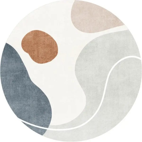 Tapis à taches colorés rond unique