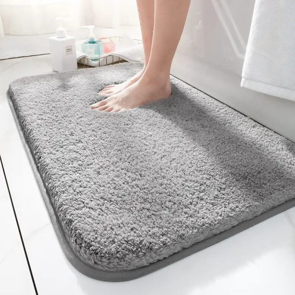 tapis de bain gris élégant