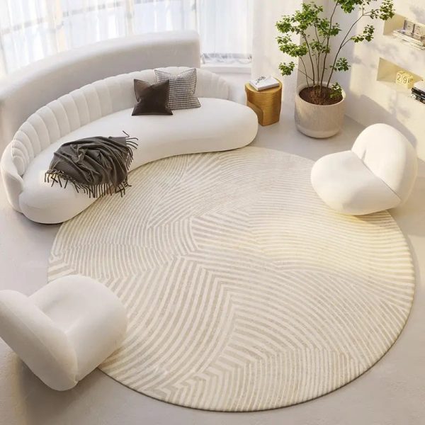 tapis rond sous table ronde