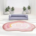 elegant tapis rose circulaire