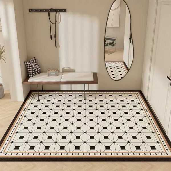 tapis vinyl carreaux de ciment élégant