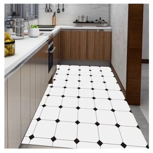 Tapis vinyle carreaux de ciment cuisine
