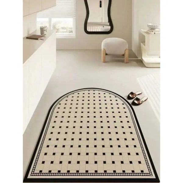 tapis vinyle rond design moderne