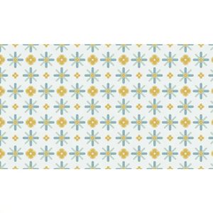 Tapis vinyle vert et jaune